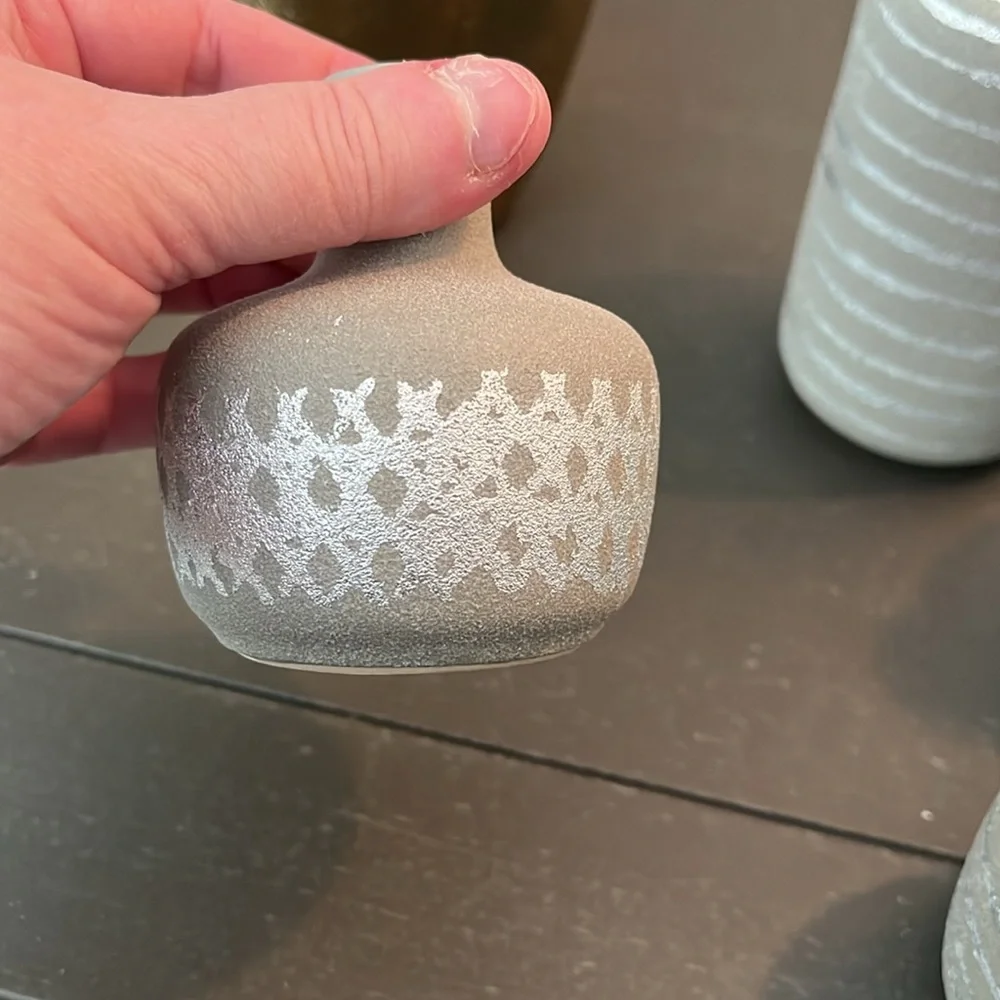 Storied Home Decorative Stoneware Vases, Set of 8. NEW
